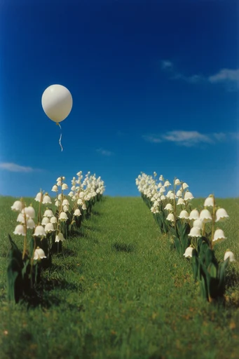 Surreal Pastoral Minimalism style reference image — analog film aesthetic