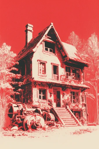 Gritty Industrial Zinecore style reference image — gritty xerox aesthetic