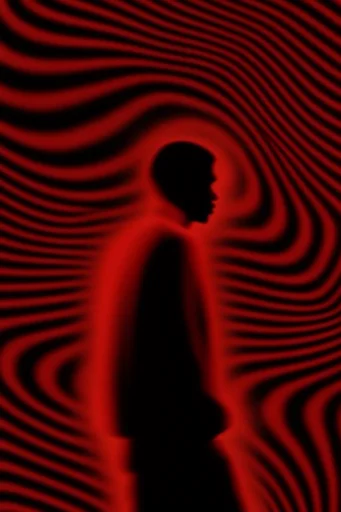 Crimson Noir Graphic moodboard — generate AI images in this style