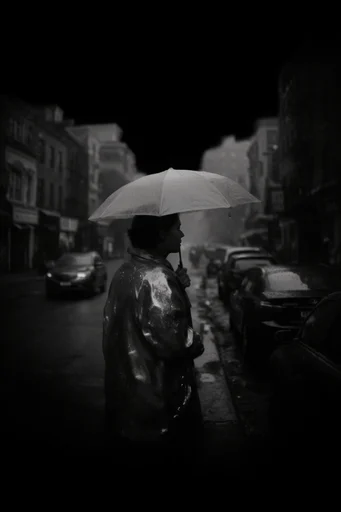 Monochrome Chiaroscuro Minimalism style reference image — high-contrast black and white photography