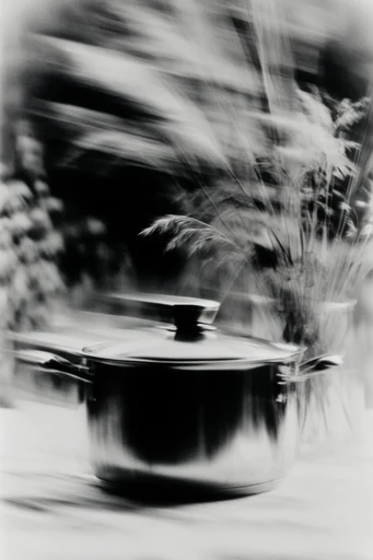 Kinetic Spectral Monochrome style reference image — high contrast black and white
