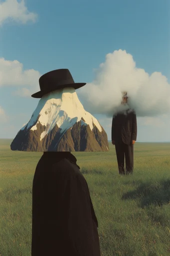 Surrealist Pastoral Dreamscape style reference image — surrealist editorial photography