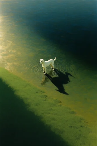 Minimalist Verdant Surrealism style reference image — folk art influence