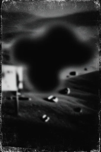 Fractured Analog Horror style reference image — heavy film grain
