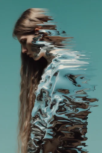 Surreal Fluid Refraction moodboard — generate AI images in this style