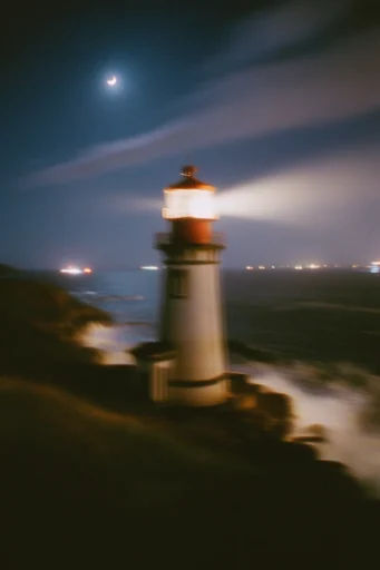 Cinematic Nocturnal Blur style reference image — anamorphic lens flare