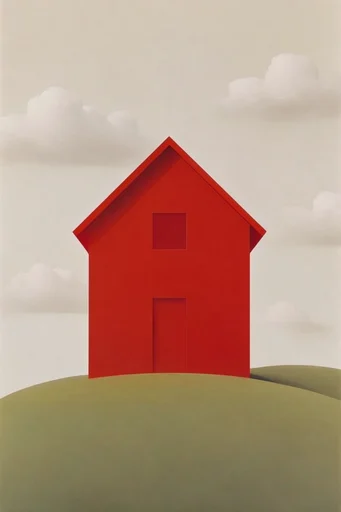 Graphic Surrealist Minimalism style reference image — geometric surrealism