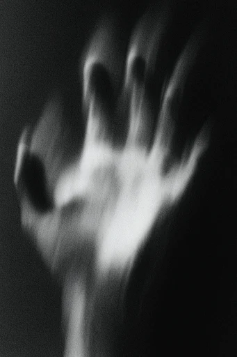 Gritty Monochromatic Noir style reference image — heavy film grain