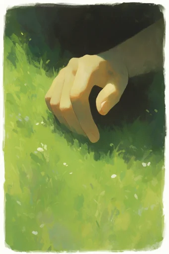 Whimsical Verdant Pastoral style reference image — lush verdant green palette