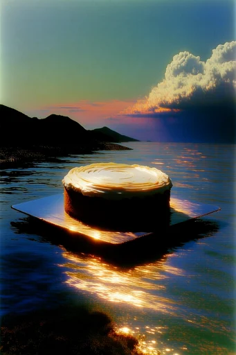Nocturnal Liminal Surrealism style reference image — retro-futuristic depth