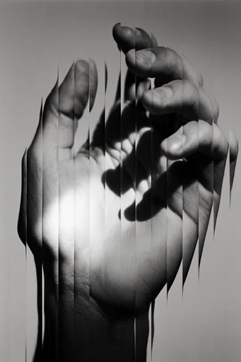 Fragmented Monochrome Deconstruction style reference image — fragmented identity
