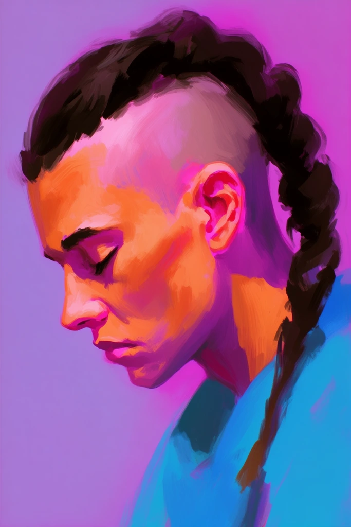 Vibrant Expressionist Portraiture style AI image example 1