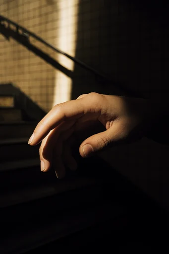 Cinematic Brutalist Solitude style reference image — golden hour