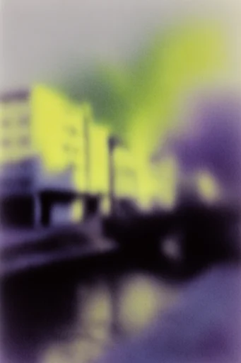Ethereal Bio-Luminescent Grain style reference image — heavy film grain