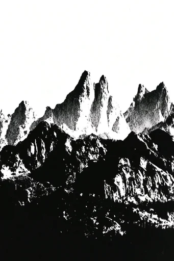 Gritty Monochromatic Punk style reference image — high-contrast black and white