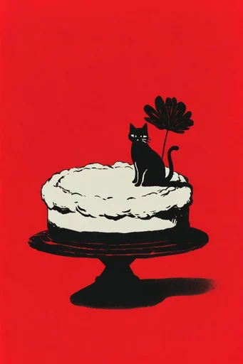 Crimson Noir Graphic style reference image — screenprint aesthetic