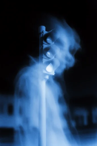 Ethereal Spectral Cyanotype style reference image — aura photography