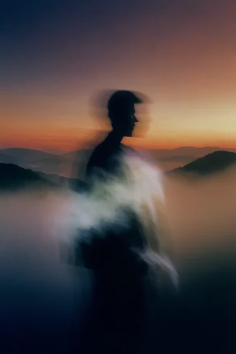 Ethereal Spectral Dusk style reference image — ethereal double exposure