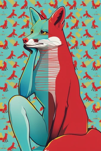 Graphic Surreal Pop style AI image example 3
