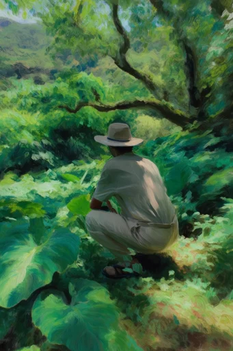 Luminous Verdant Impressionism style reference image — painterly impasto texture