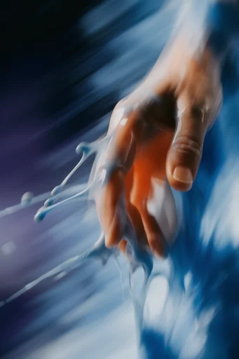 Kinetic Ethereal Velocity style reference image — high-speed shutter drag
