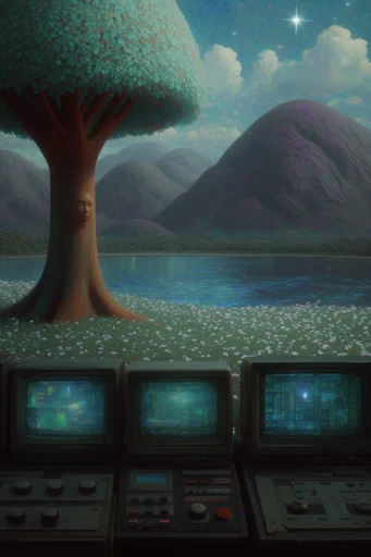Analog Cybernetic Nostalgia style reference image — vintage electronics