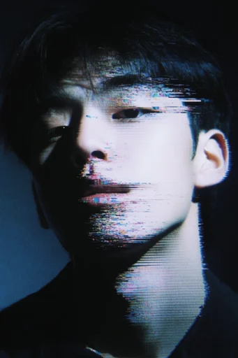 Fragmented Cybernetic Portraiture style reference image — chromatic aberration