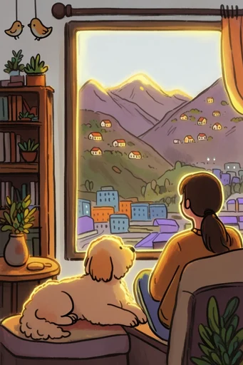 Nostalgic Cozy Illustration style reference image — cozy retro anime style