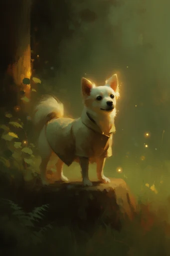 Luminous Nocturnal Impasto style reference image — soft-focus atmosphere