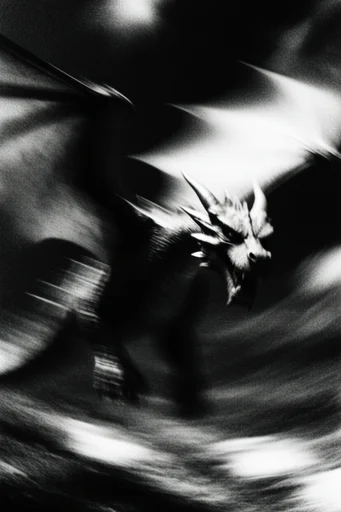 Kinetic Noir Abstraction style reference image — shutter drag
