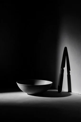 Cinematic Monochrome Noir style reference image — high-contrast monochrome