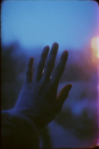 Nocturnal Liminal Analog style reference image — harsh camera flash