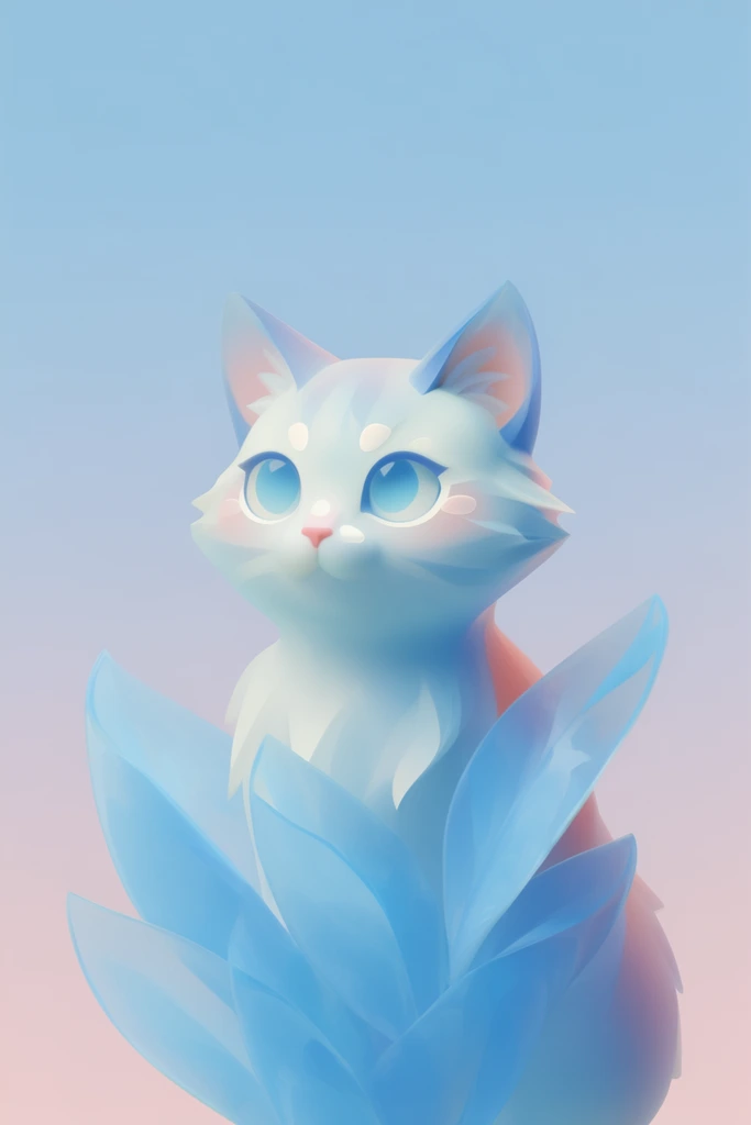 Refractive Cobalt Minimalism style AI image example 3