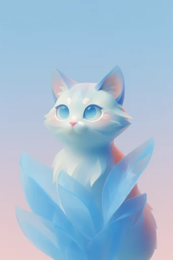 Refractive Cobalt Minimalism style AI image example 3