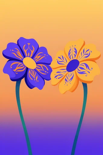 Vibrant Geometric Vectorism style reference image — smooth gradient accents