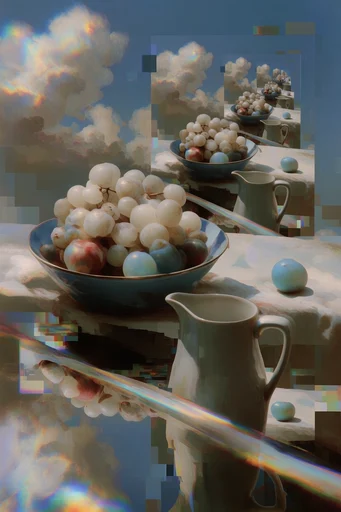 Recursive Glitch Surrealism style reference image — recursive Droste effect