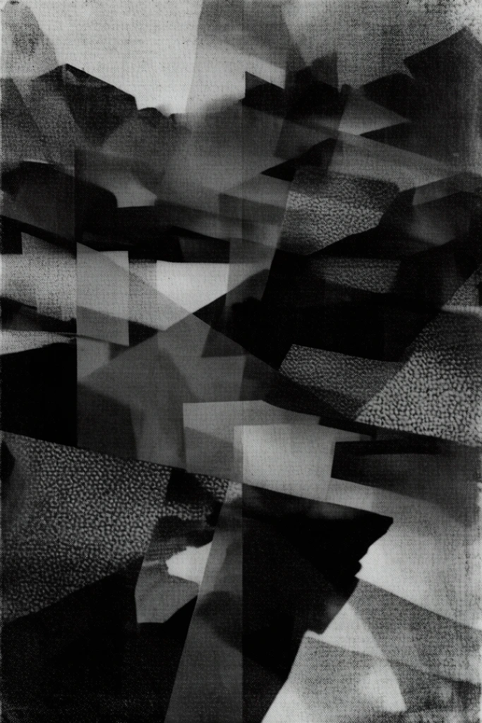 Gritty Monochromatic Noir style AI image example 2