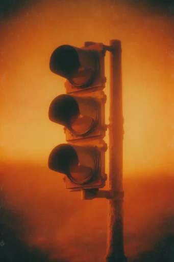 Cinematic Amber Noir style reference image — mysterious noir atmosphere