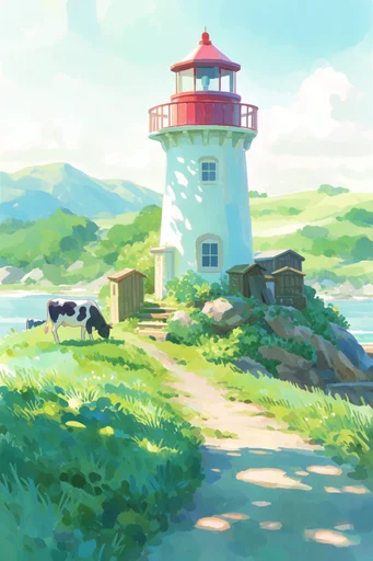 Nostalgic Ghibli Summer style reference image — nostalgic summer mood