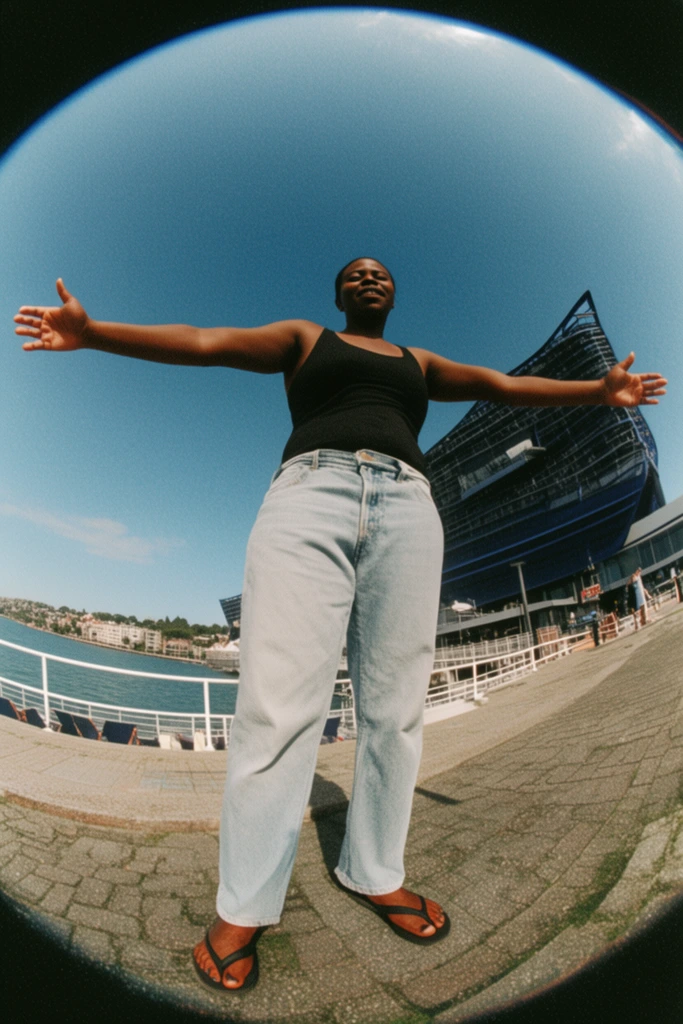 Dynamic Urban Fisheye style AI image example 2