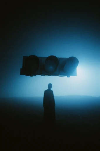 Cinematic Cobalt Abyss style reference image — mysterious liminal space