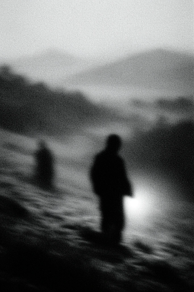 Ethereal Monochrome Noir style AI image example 2