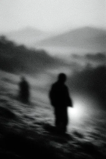 Ethereal Monochrome Noir style AI image example 2