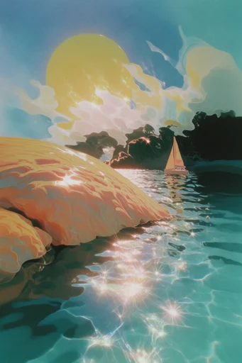 Luminous Aquatic Impressionism style AI image example 2