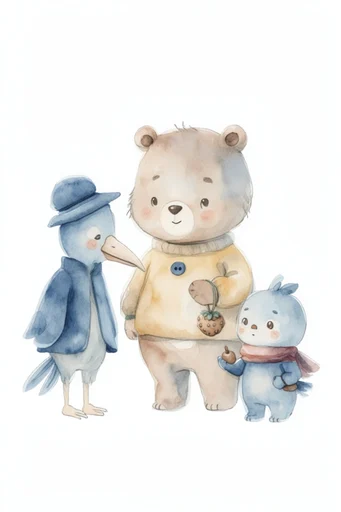 Whimsical Storybook Illustration style reference image — cozy nostalgic atmosphere