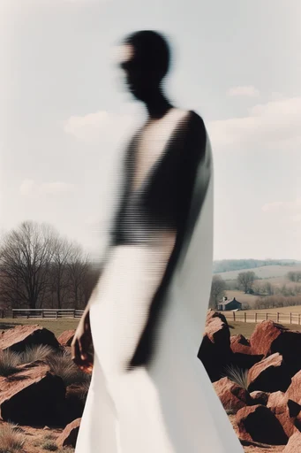 Deconstructed Digital Surrealism style reference image — pixel sorting distortion