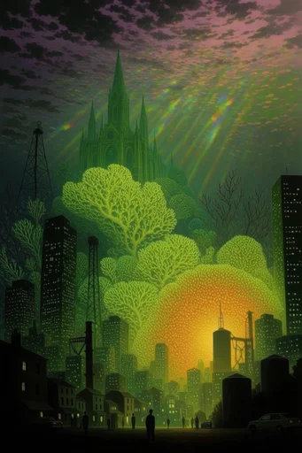 Luminous Abyssal Mysticism style reference image — bioluminescent glow