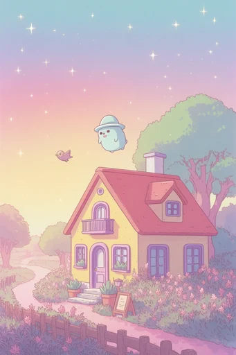 Ethereal Pastel Dreamcore style AI image example 4