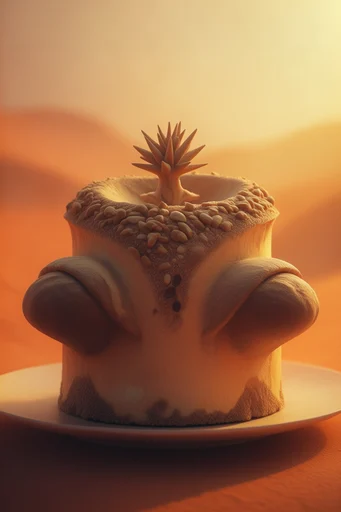 Monolithic Surreal Desert style reference image — otherworldly atmosphere
