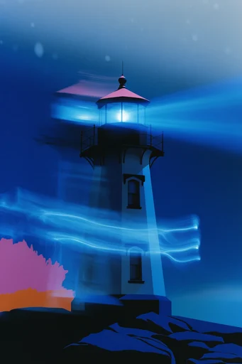 Chromatic Kinetic Surrealism style reference image — kinetic silhouettes